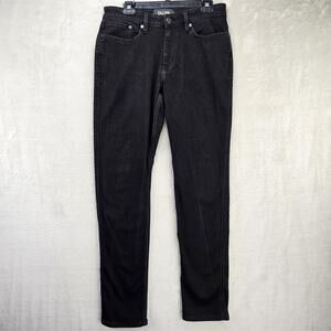 DU/ER Duer Relaxed Taper Jeans Mens 31x34 (Fit 32x32.5) Black Denim
